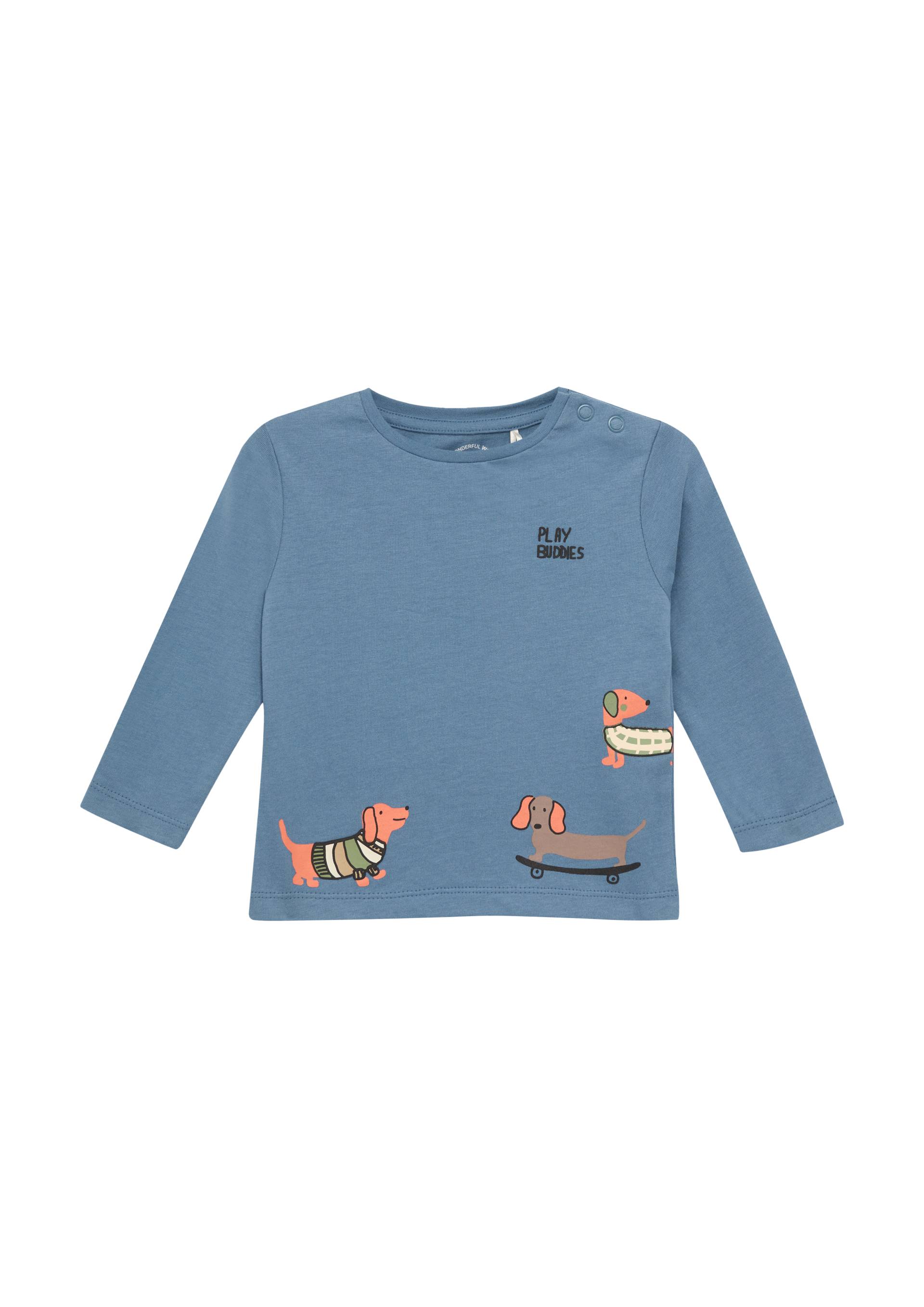 s.Oliver - Longsleeve mit Frontprint, Babys, blau von s.Oliver