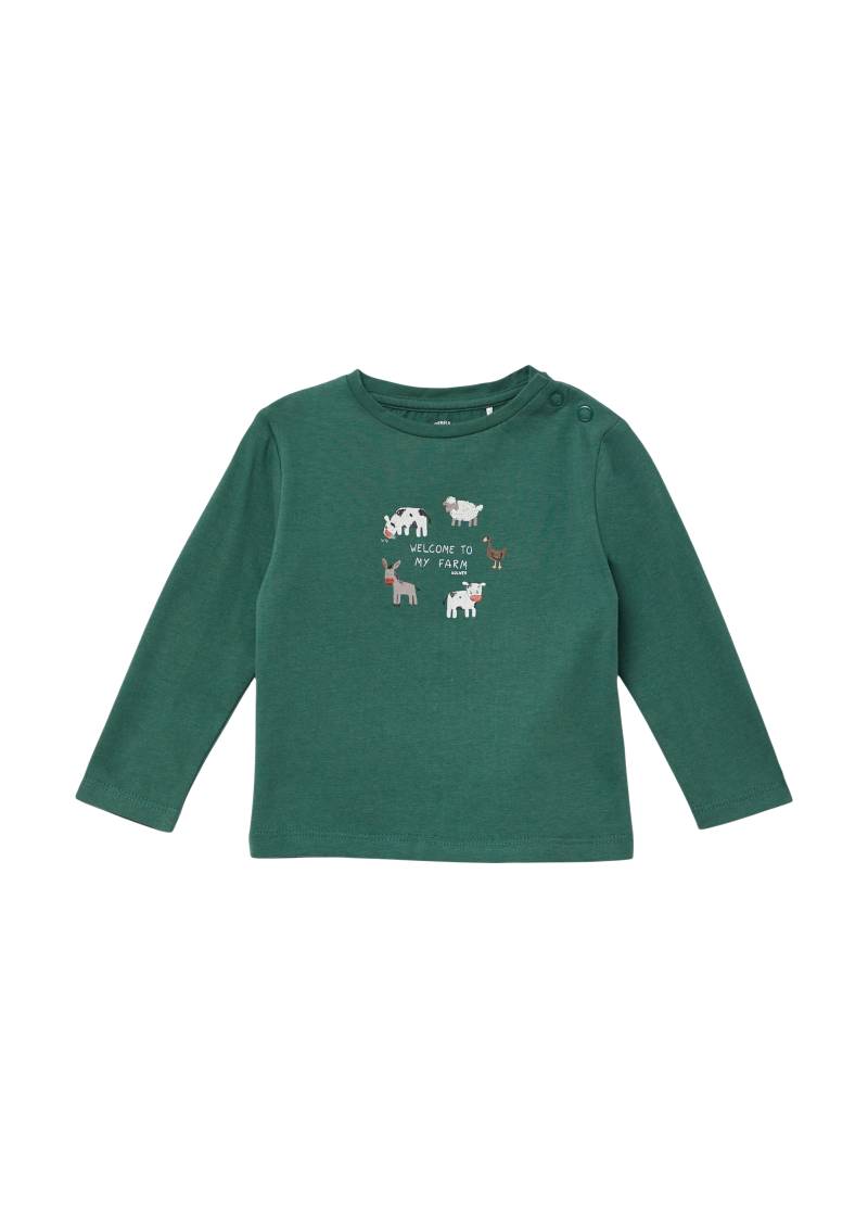s.Oliver - Longsleeve mit Frontprint, Babys, grün von s.Oliver