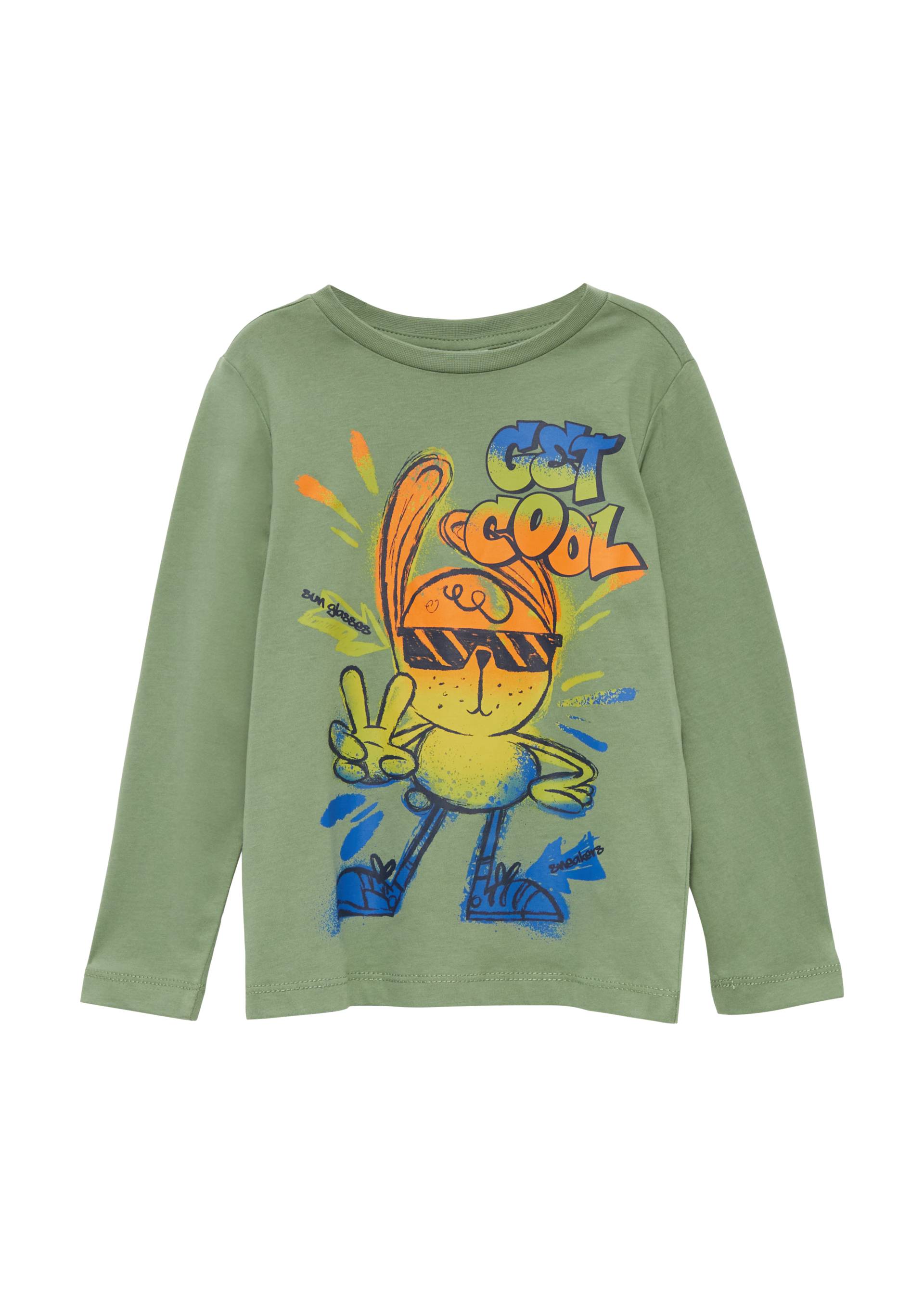 s.Oliver - Longsleeve mit Frontprint, Kinder, Grün von s.Oliver