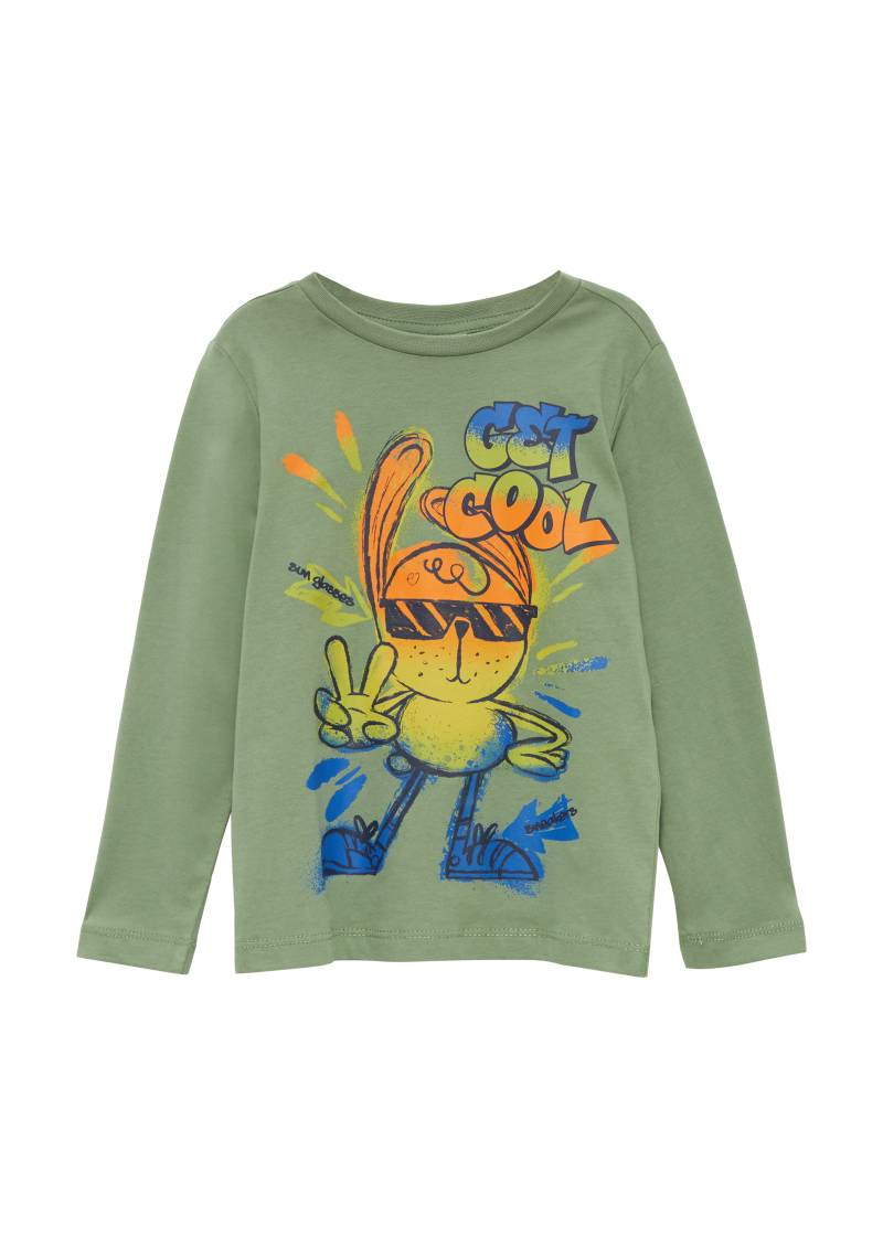 s.Oliver - Longsleeve mit Frontprint, Kinder, Grün von s.Oliver
