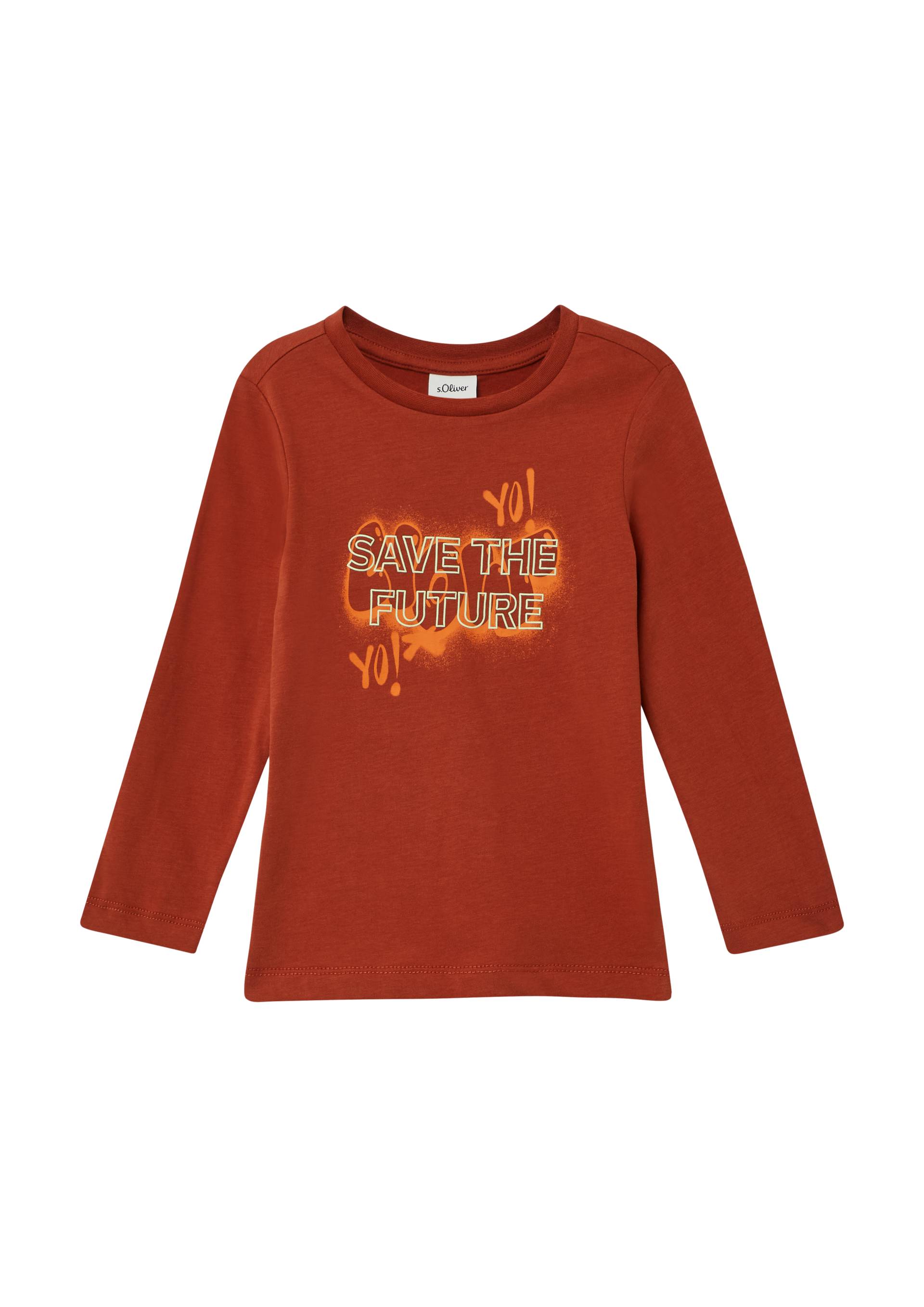 s.Oliver - Longsleeve mit Frontprint, Kinder, rot von s.Oliver