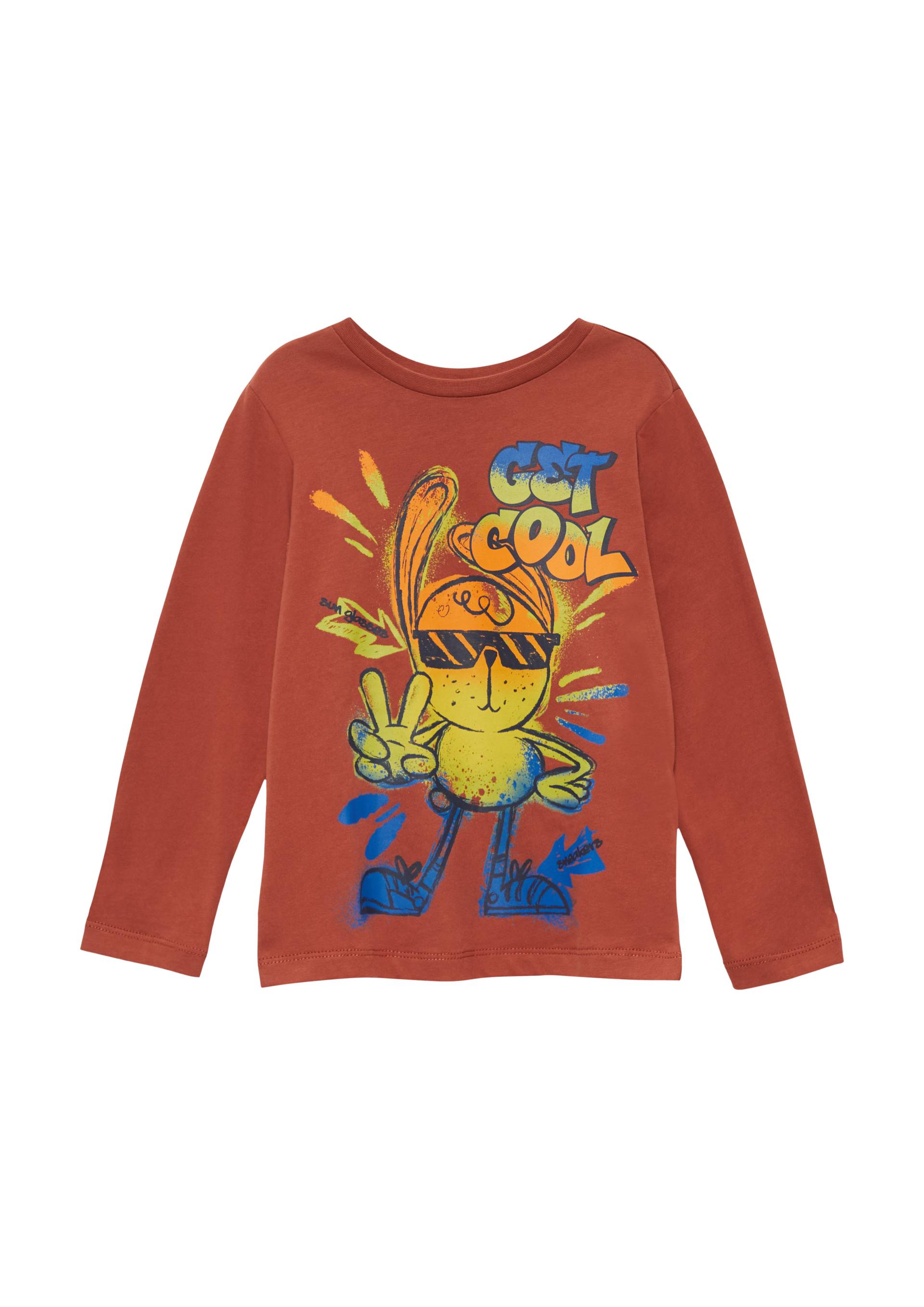 s.Oliver - Longsleeve mit Frontprint, Kinder, rot von s.Oliver