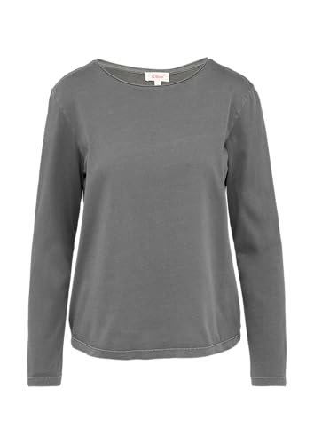s.Oliver Longsleeve mit Garment Dye dunkelgrau 36 von s.Oliver