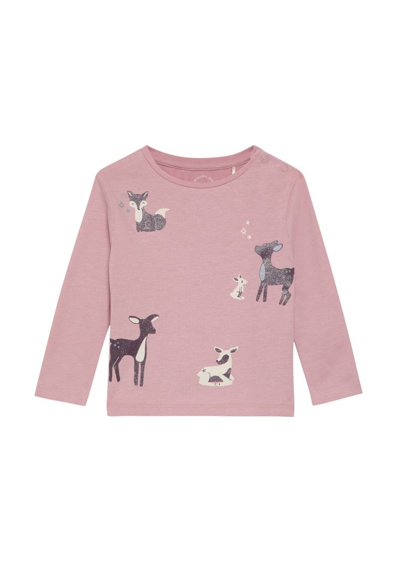 s.Oliver - Longsleeve mit Glitzerprint, Babys, Rosa von s.Oliver