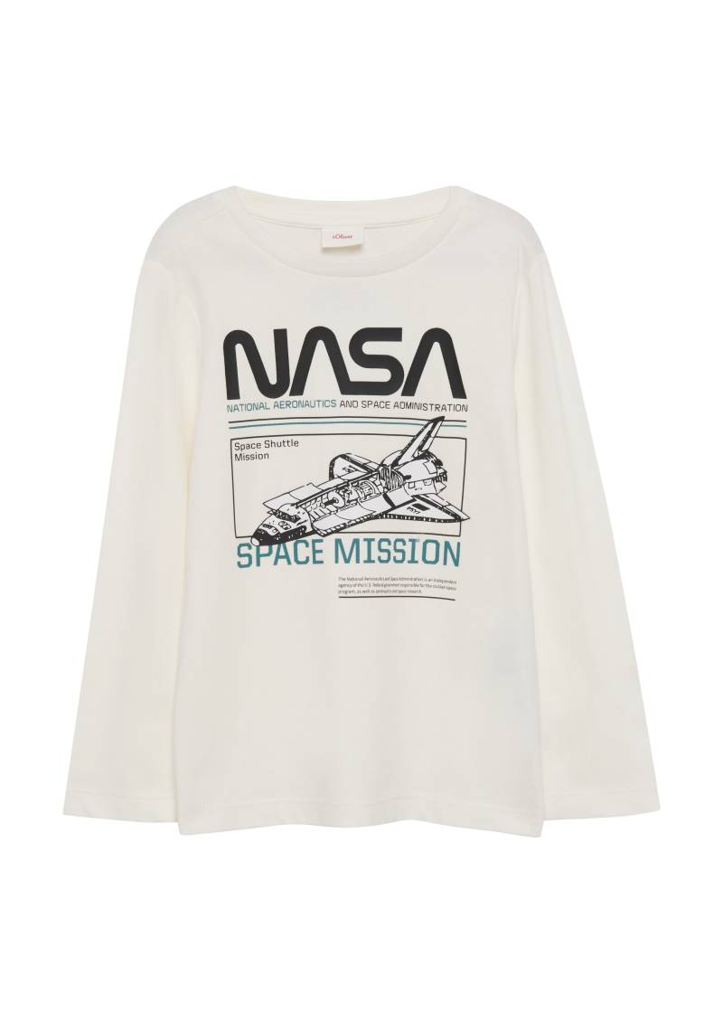 s.Oliver - Longsleeve mit NASA®-Print, Kinder, creme von s.Oliver