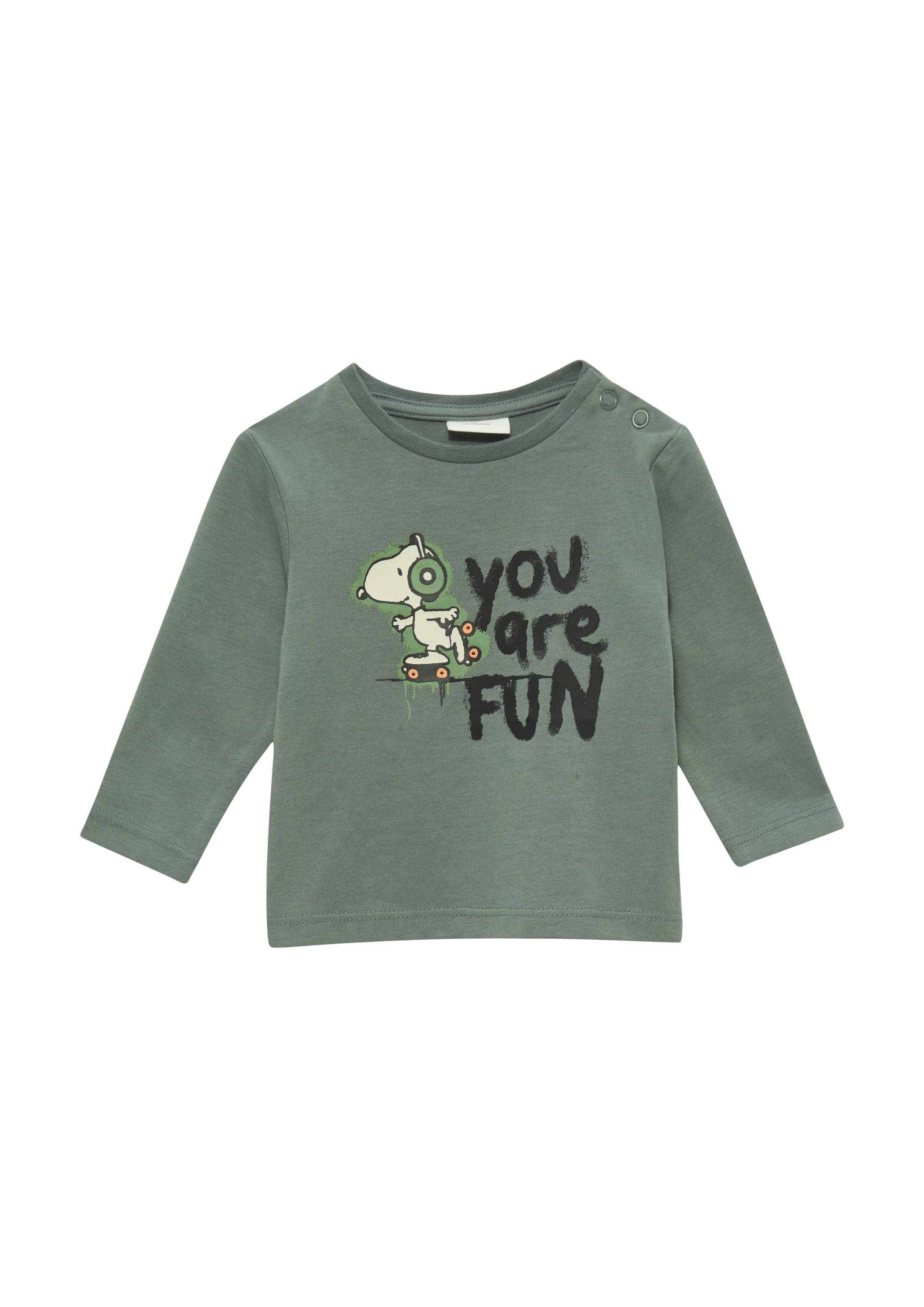 s.Oliver - Longsleeve mit Peanuts®-Print, Babys, grau von s.Oliver