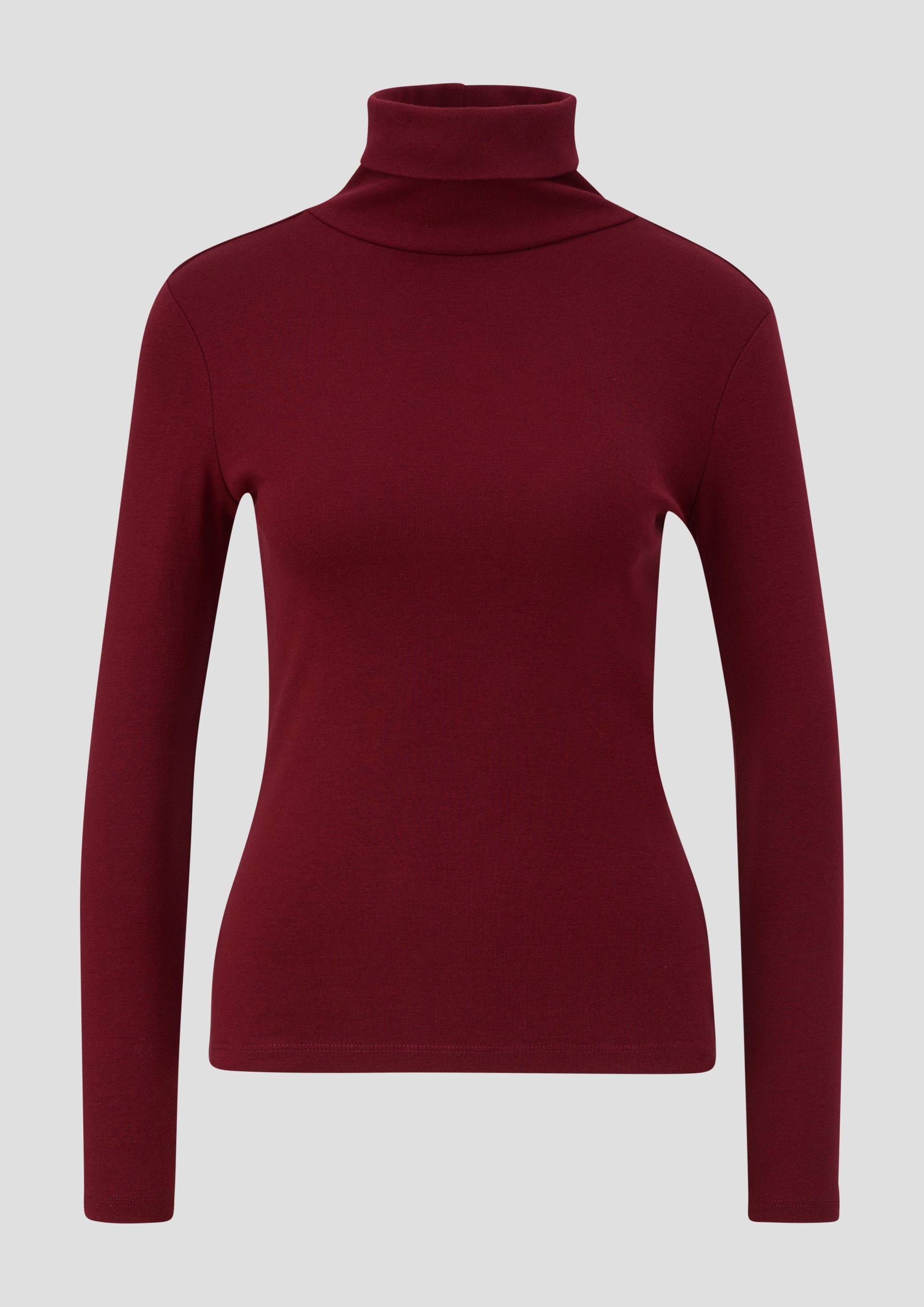 s.Oliver - Longsleeve mit Rippstruktur, Damen, rot von s.Oliver