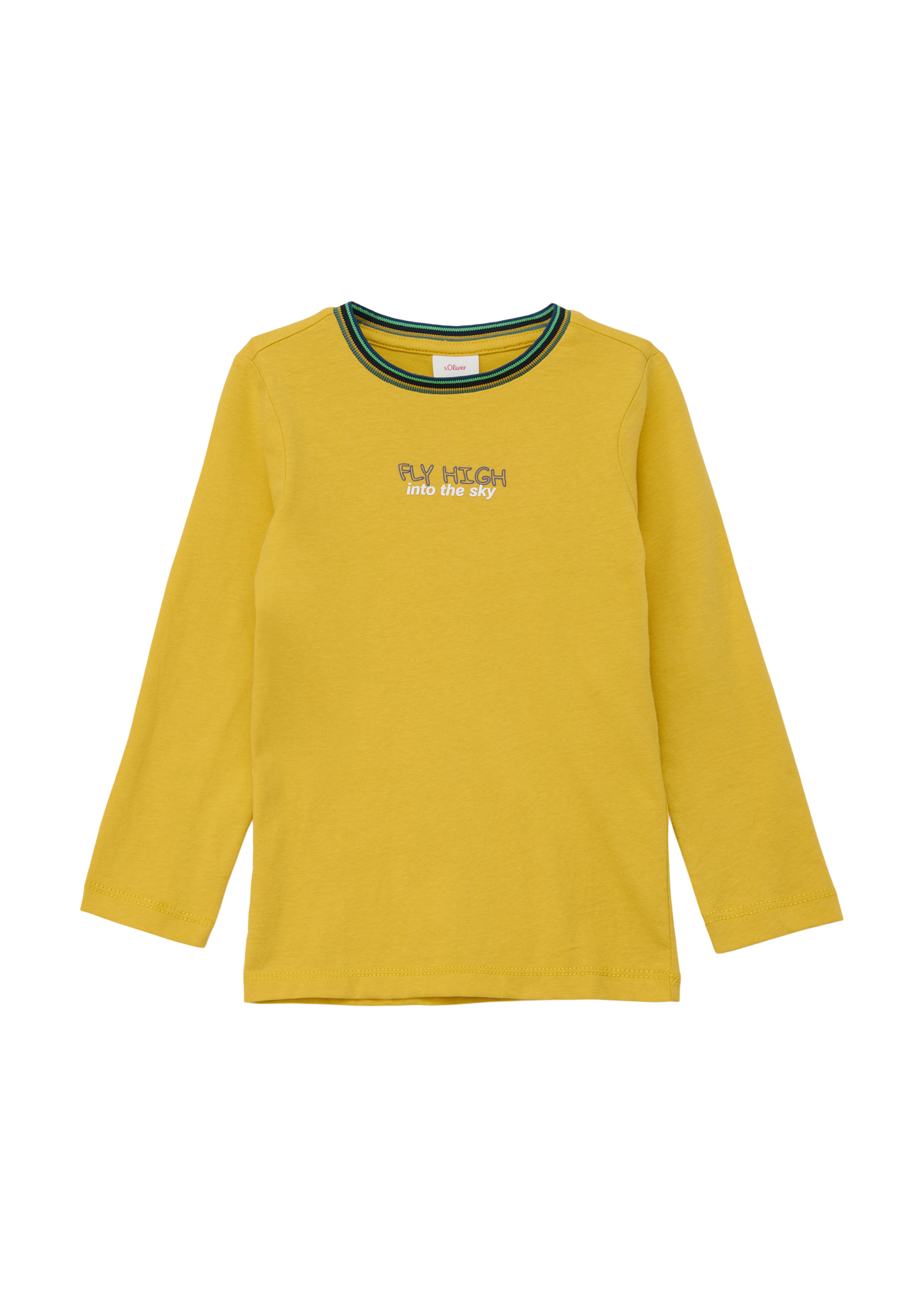 s.Oliver - Longsleeve mit Schrift-Print, Kinder, gelb von s.Oliver