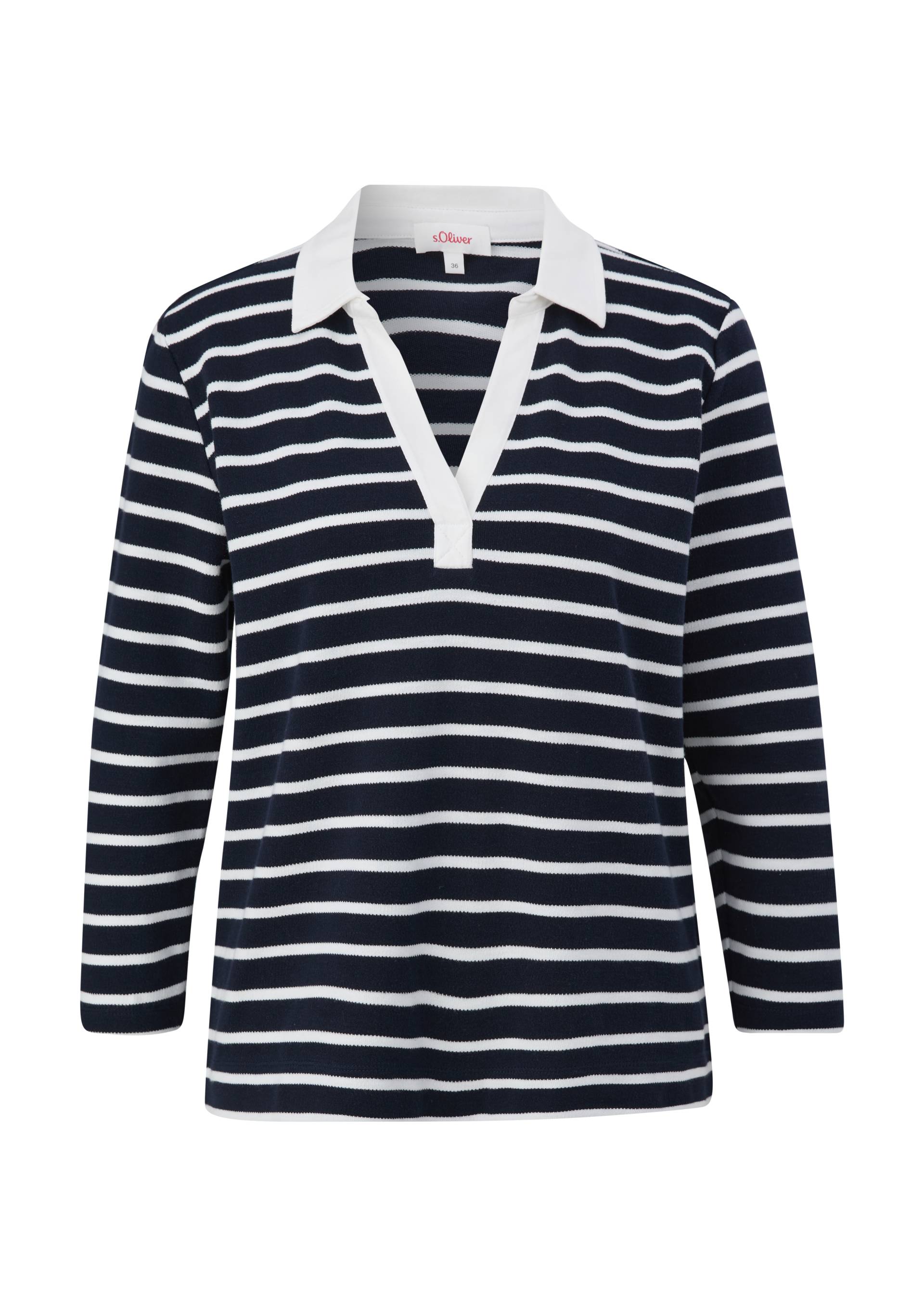 s.Oliver - Longsleeve mit Streifenmuster, Damen, blau s.Oliver - Longsleeve mit Streifenmuster, Damen, blau von s.Oliver