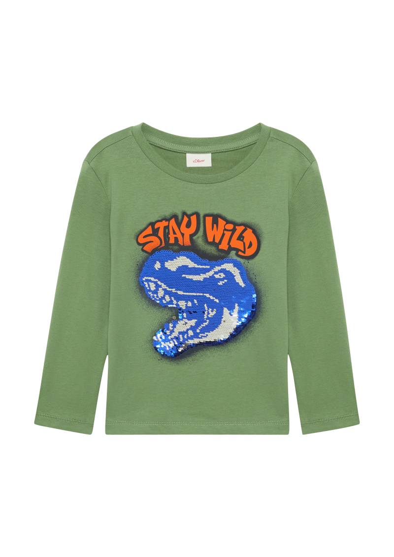 s.Oliver - Longsleeve mit Wendepailletten, Kinder, Grün von s.Oliver