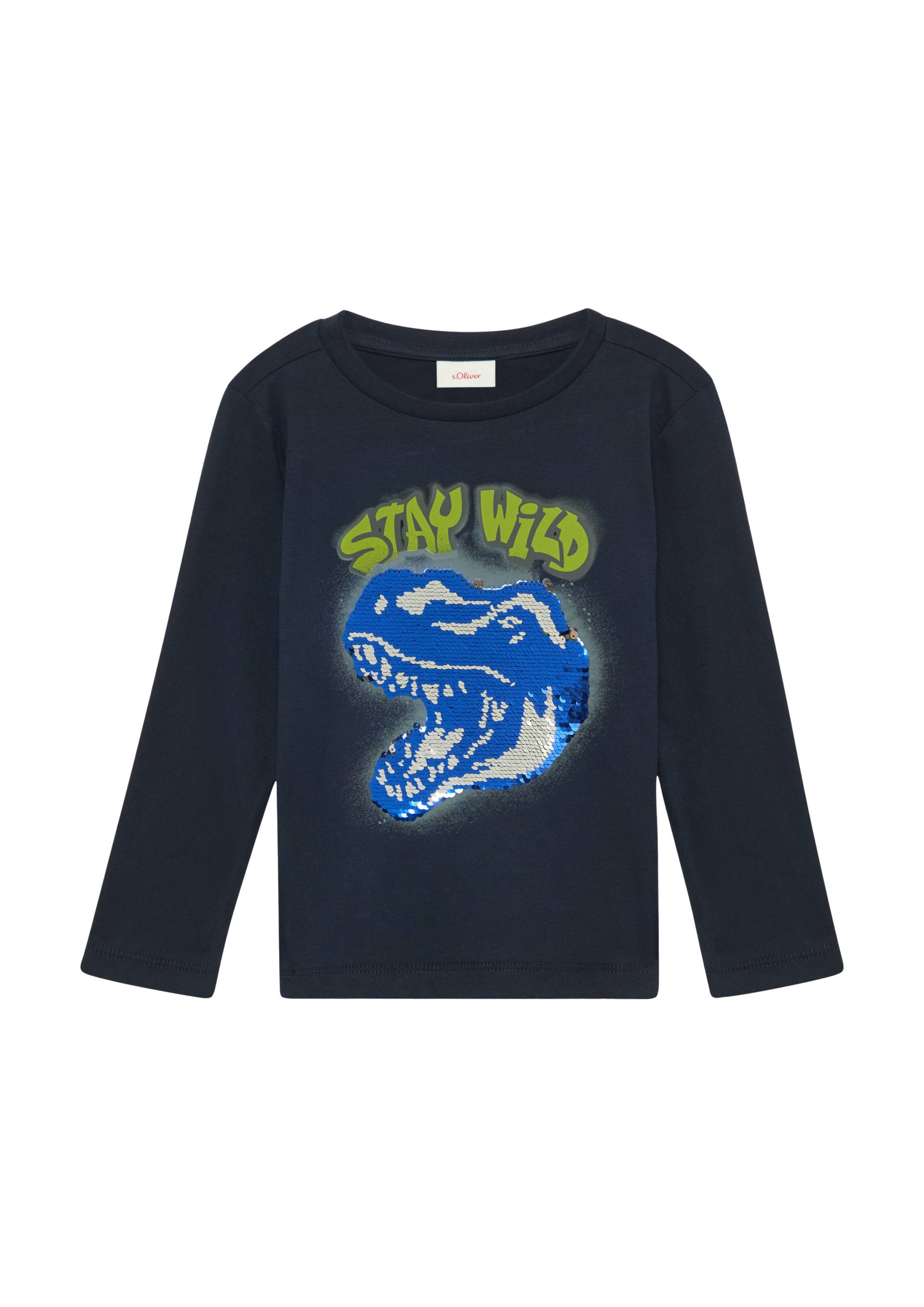 s.Oliver - Longsleeve mit Wendepailletten, Kinder, blau von s.Oliver