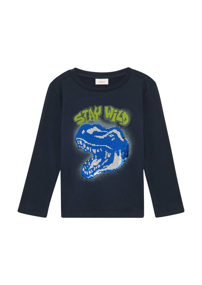 s.Oliver - Longsleeve mit Wendepailletten, Kinder, blau von s.Oliver