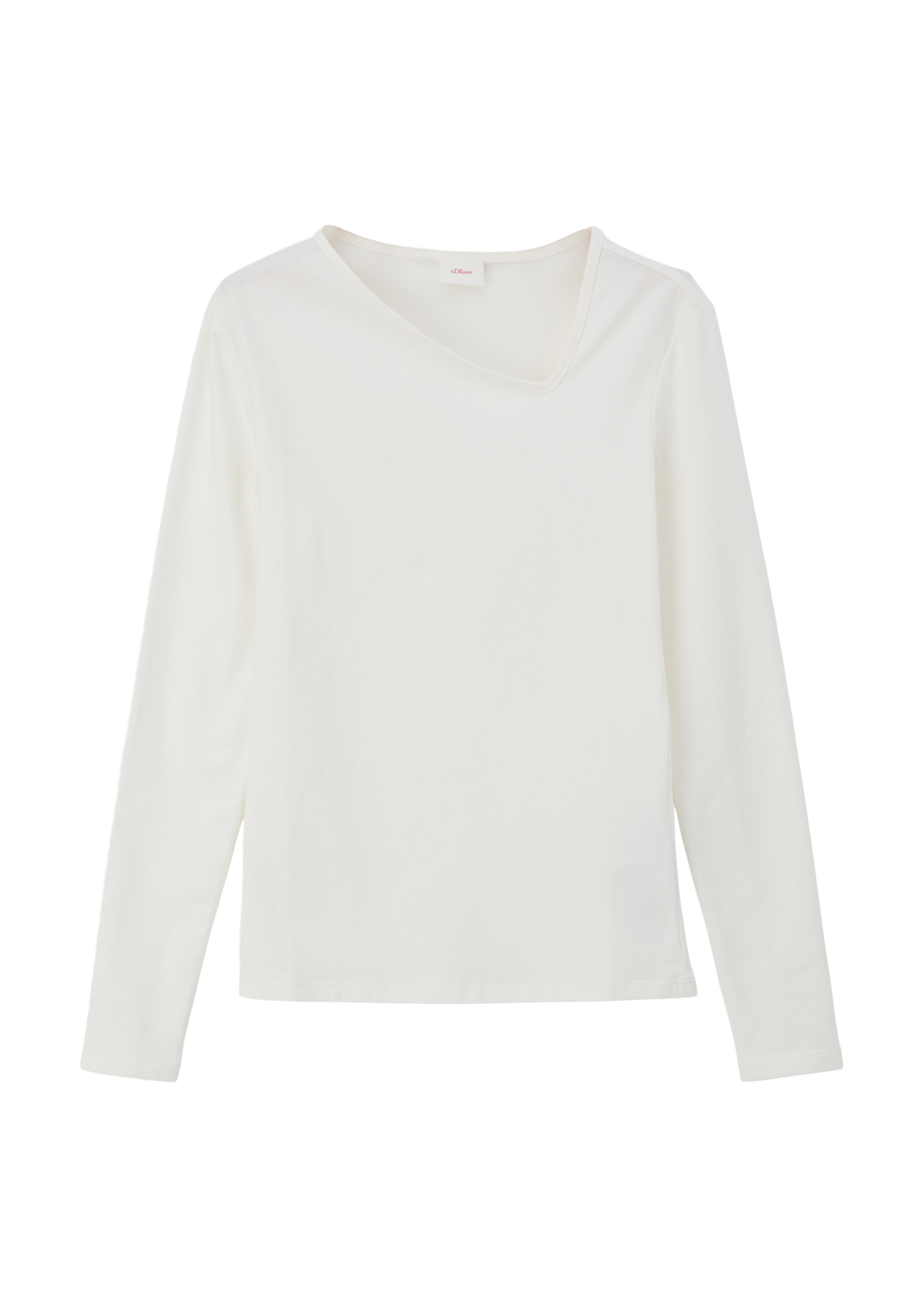 s.Oliver - Longsleeve mit asymmetrischem Ausschnitt, Mädchen, Beige von s.Oliver