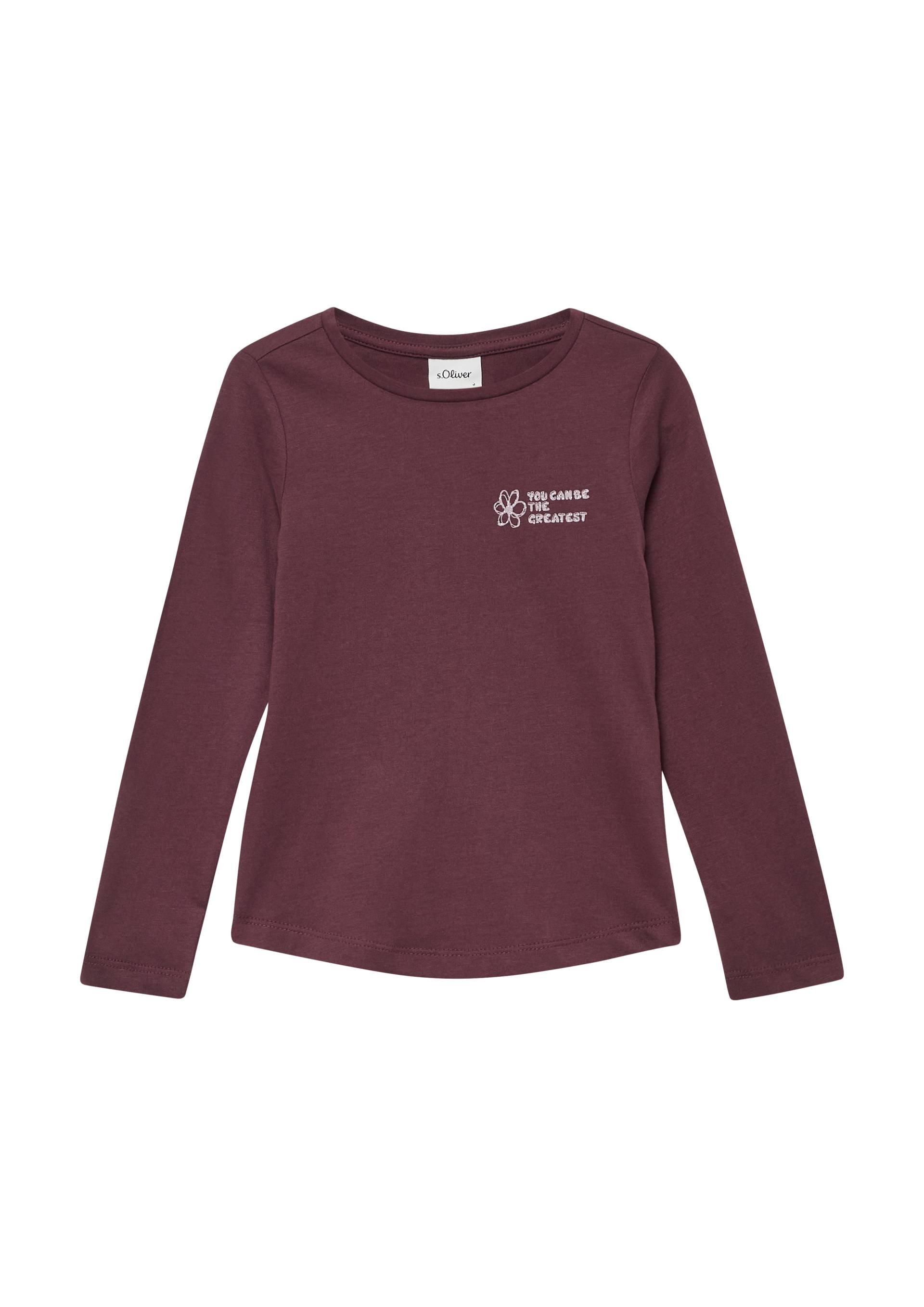 s.Oliver - Longsleeve mit glitzerndem Front- und Rückenprint, Kinder, rot von s.Oliver
