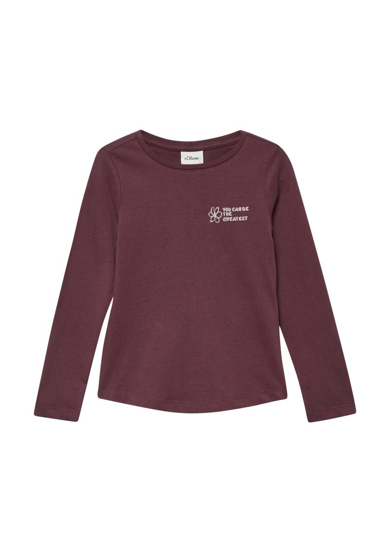 s.Oliver - Longsleeve mit glitzerndem Front- und Rückenprint, Kinder, rot von s.Oliver