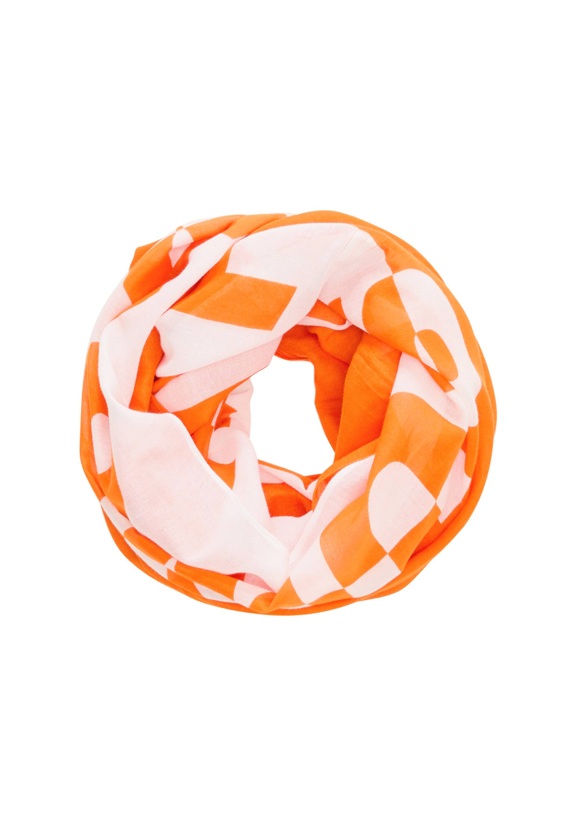 s.Oliver - Loop-Schal aus Baumwolle, Damen, Orange von s.Oliver