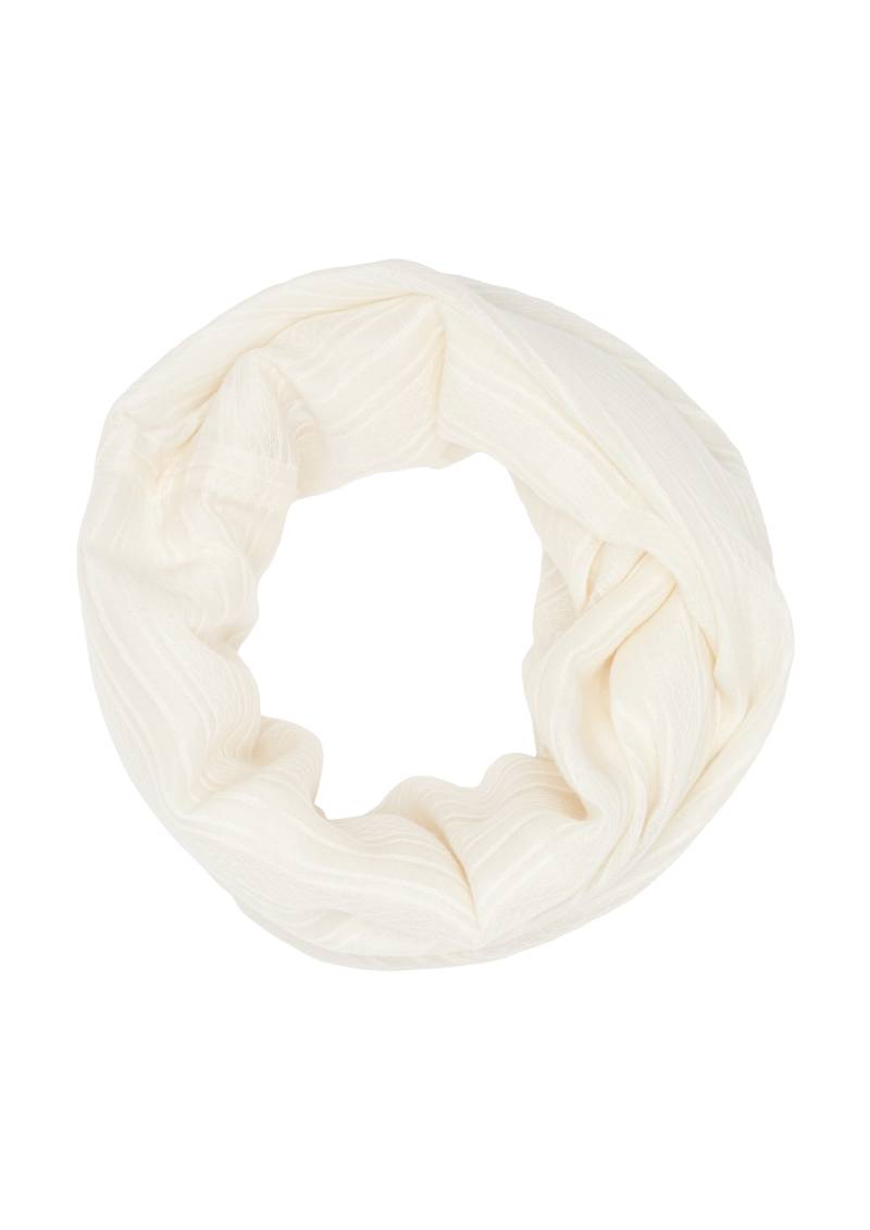 s.Oliver - Loop-Schal aus Webware, Damen, Beige von s.Oliver