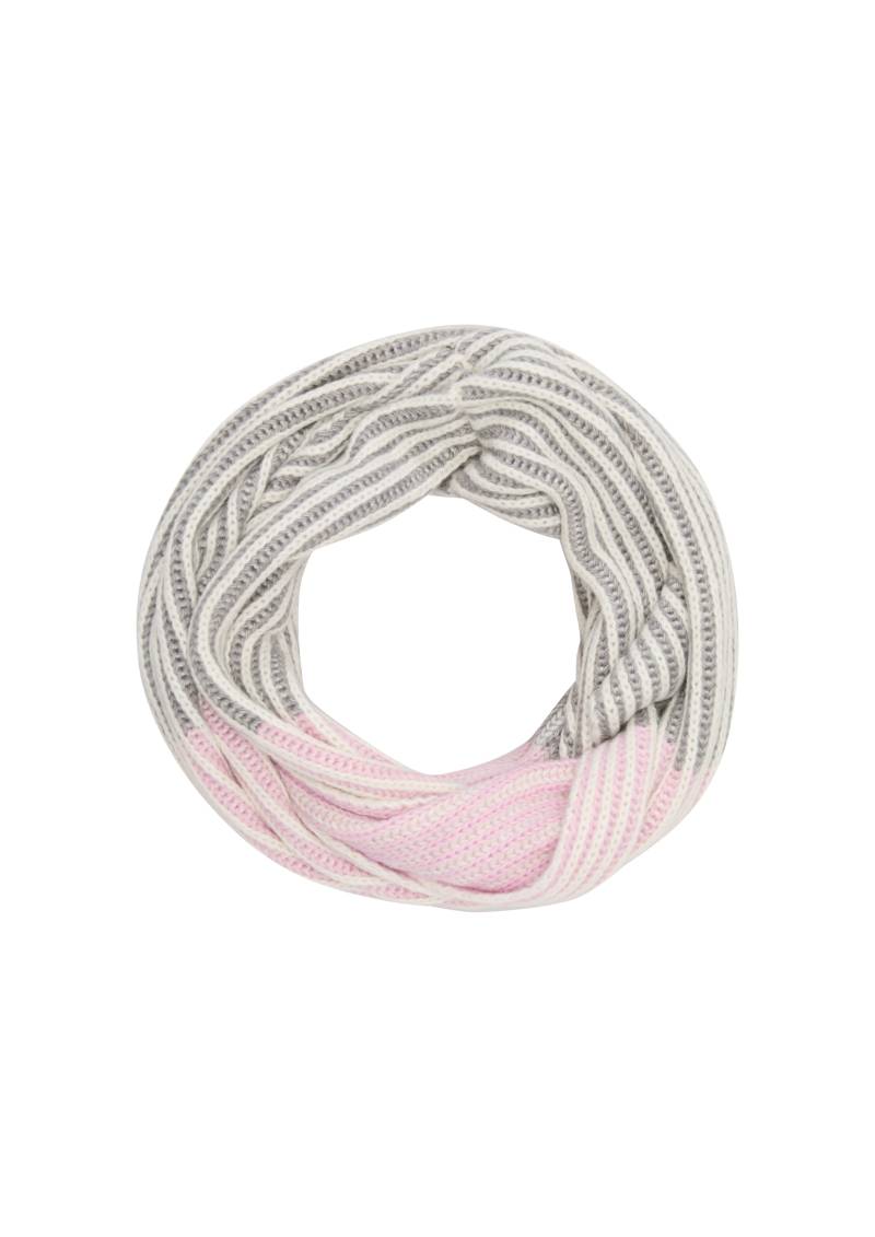 s.Oliver - Loop-Schal aus Wollmix, Damen, grau|pink von s.Oliver