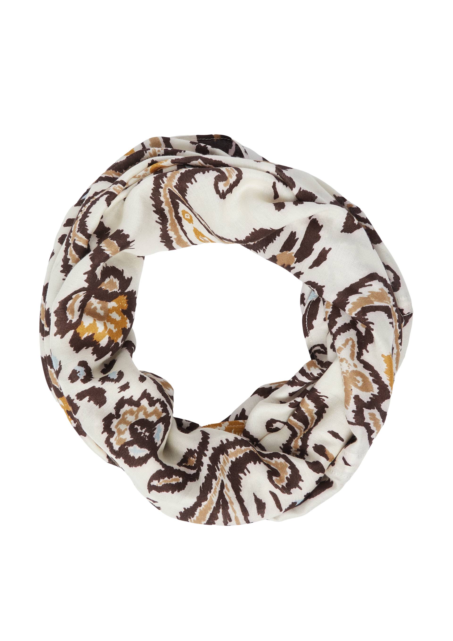 s.Oliver - Loop-Schal mit floralem Print, Damen, creme|mehrfarbig von s.Oliver