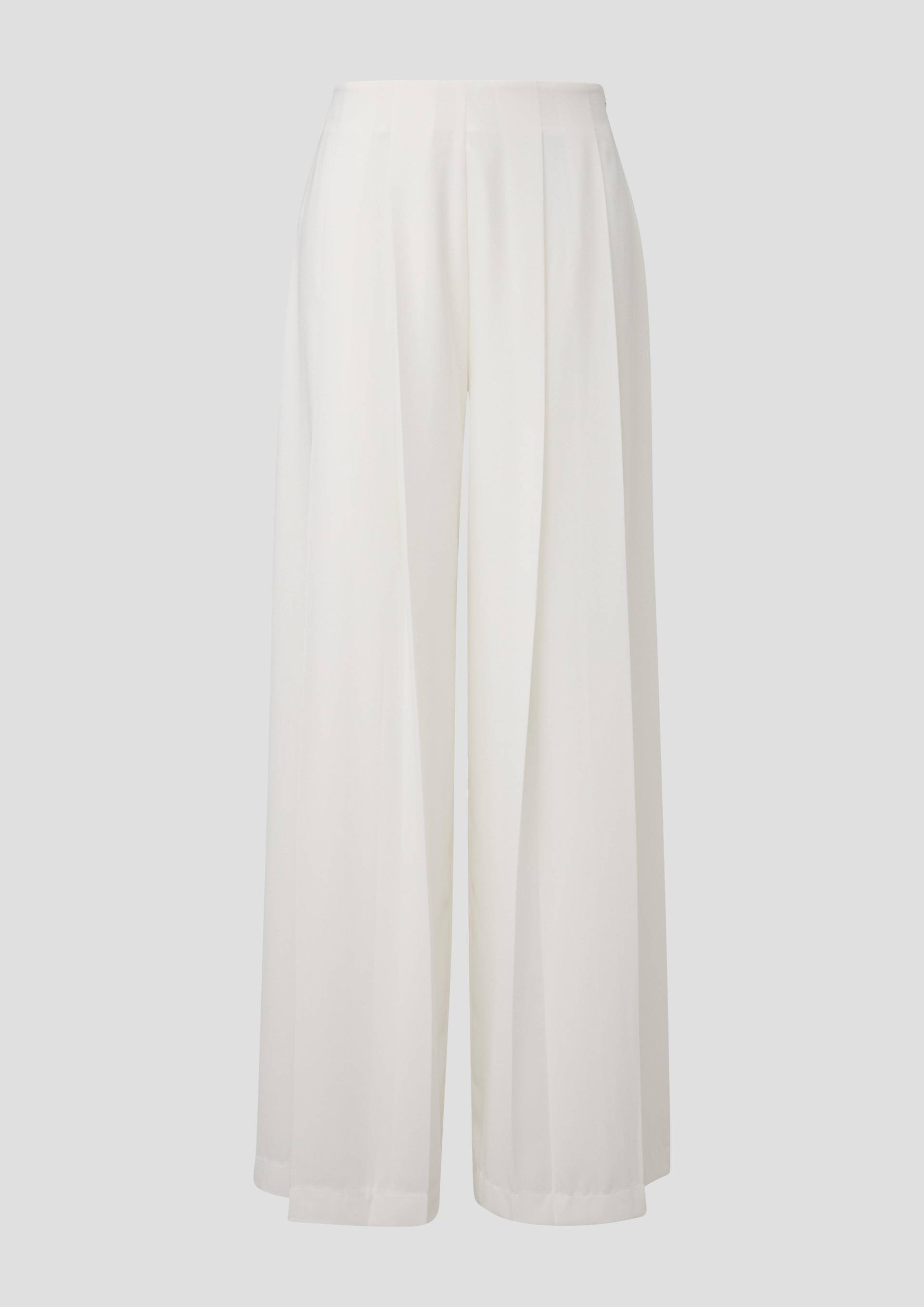 s.Oliver - Loose: Hose mit Wide leg, Damen, creme von s.Oliver