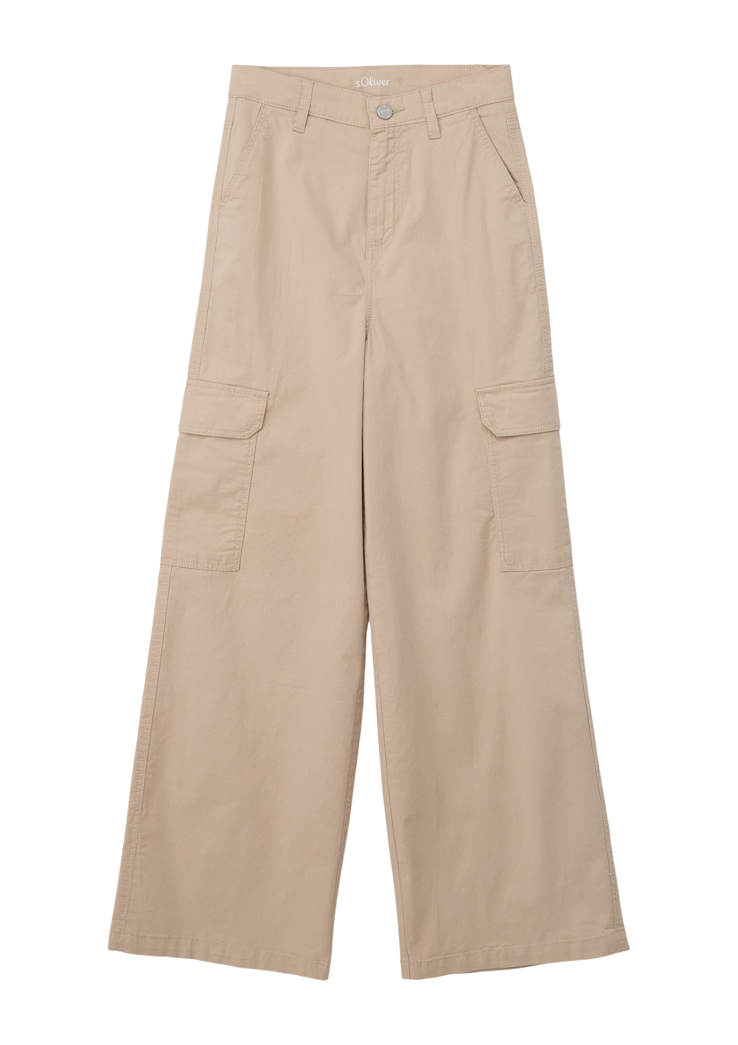 s.Oliver - Loose: Wide-Leg-Pants im Cargo-Stil, Mädchen, Beige von s.Oliver