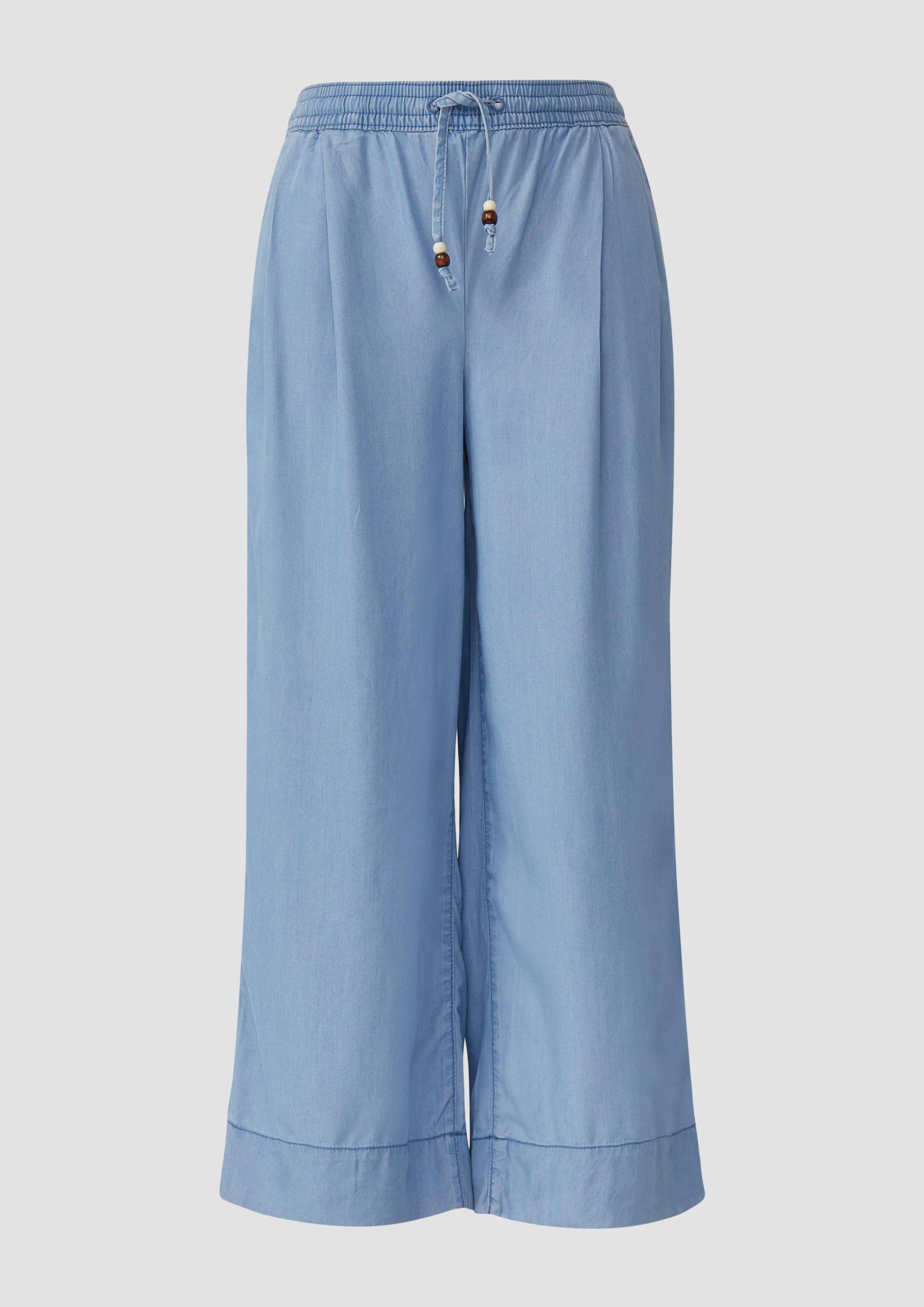 s.Oliver - Lyocell-Culotte Suri / Relaxed Fit / High Rise / Wide Leg / Elastikbund, Damen, blau s.Oliver - Lyocell-Culotte Suri / Relaxed Fit / High Rise / Wide Leg / Elastikbund, Damen, blau von s.Oliver