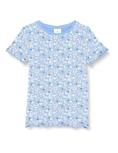 s.Oliver Mädchen, Brad Slim Fit T-Shirt, Kurzarm, Blau, 116-122 von s.Oliver