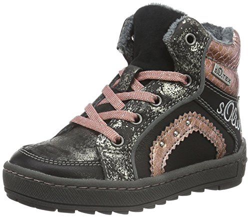 s.Oliver Mädchen 35213 High-Top, Schwarz (Black Comb 98) von s.Oliver
