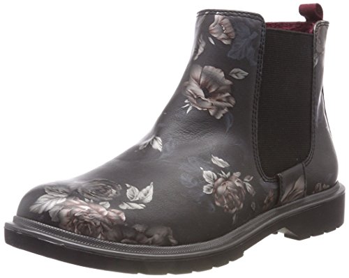 s.Oliver Mädchen 45401-31 Chelsea Boots, Schwarz (Blk/Camouflage 36) von s.Oliver