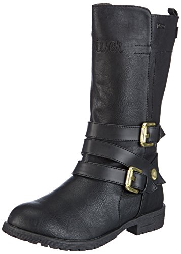 s.Oliver Mädchen 46608 Biker Boots, Schwarz (Black 1) von s.Oliver