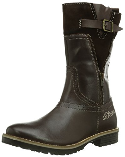 s.Oliver Mädchen 46620 Biker Boots, Braun (Mocca 304) von s.Oliver