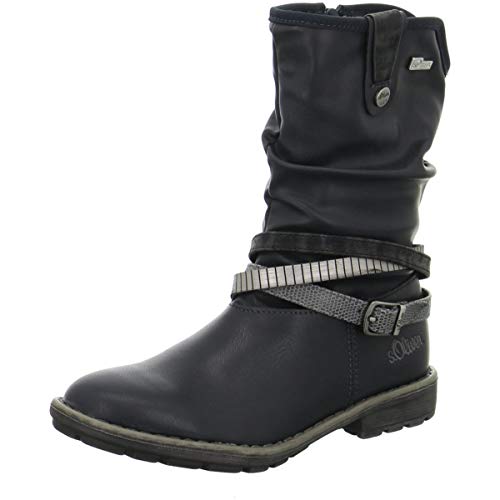 s.Oliver 5-5-35600-33 805, Mädchen Stiefeletten, Blau (Navy 805), 32 EU (13 UK) von s.Oliver