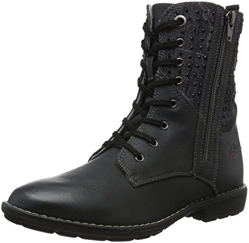 s.Oliver Mädchen 56216 Combat Boots, Grau (Anthracite COM 215), 38 von s.Oliver