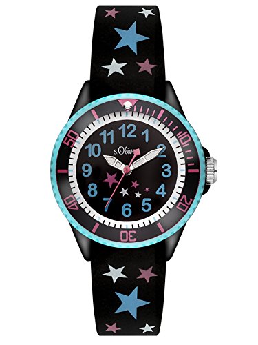 s.Oliver Mädchen-Armbanduhr Analog Quarz Silikon SO-3178-PQ von s.Oliver