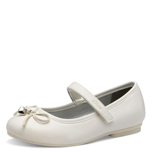 s.Oliver Mädchen Ballerinas mit Schleife Bequem, Weiß (White), 37 EU von s.Oliver