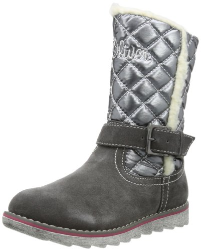 s.Oliver Mädchen Casual Schneestiefel, Grau (Silver 941), 35 EU von s.Oliver