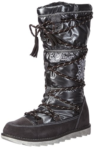 s.Oliver Mädchen Casual Schneestiefel, Grau (Silver 941), 36 von s.Oliver