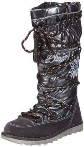 s.Oliver Mädchen Casual Schneestiefel, Grau (Silver 941) von s.Oliver