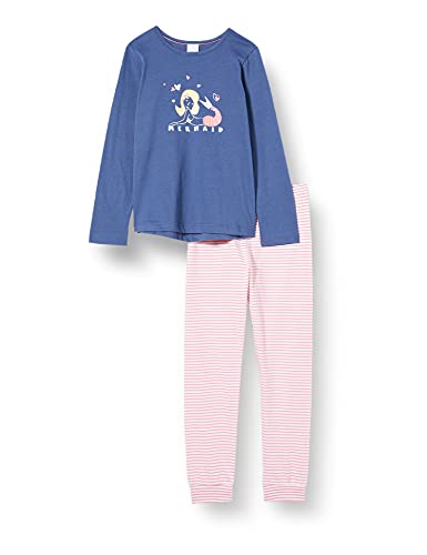 s.Oliver Mädchen Pyjama Long Motiv blau Pyjamaset, Blue Indigo, 116 von s.Oliver