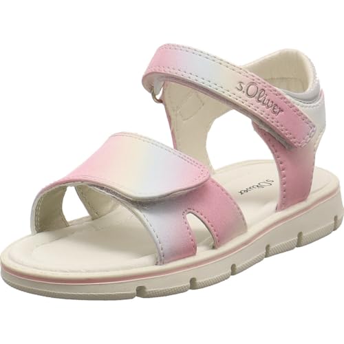 s.Oliver Mädchen Sandalen flach mit Klettverschluss Bequem, Mehrfarbig (Multicolor), 27 EU von s.Oliver