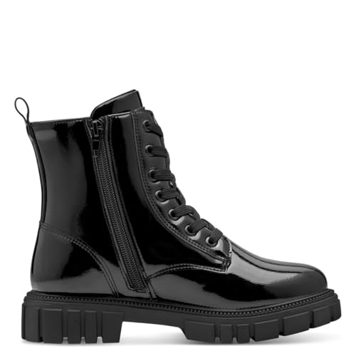 s.Oliver Mädchen Stiefeletten mit Reißverschluss Wasserabweisend, Schwarz (Black Patent), 36 EU von s.Oliver