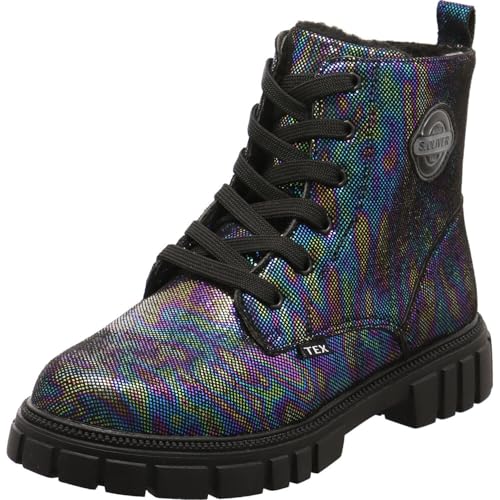 s.Oliver Mädchen Winterstiefeletten zum Schnüren Gefüttert Wasserabweisend, Mehrfarbig (Multicolor), 34 EU von s.Oliver