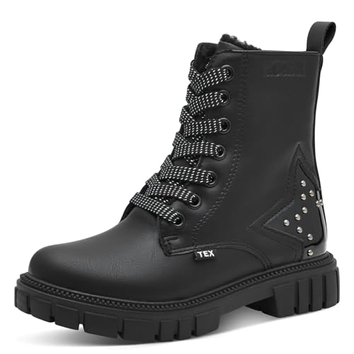 s.Oliver Mädchen Winterstiefeletten zum Schnüren Gefüttert Wasserabweisend, Schwarz (Black), 36 EU von s.Oliver