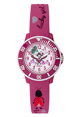 s.Oliver MädchenArmbanduhr Analog Quarz Silikon SO-3726-PQ von s.Oliver