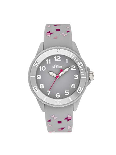 s.Oliver MädchenArmbanduhr Analog Quarz Silikon SO-3922-PQ von s.Oliver