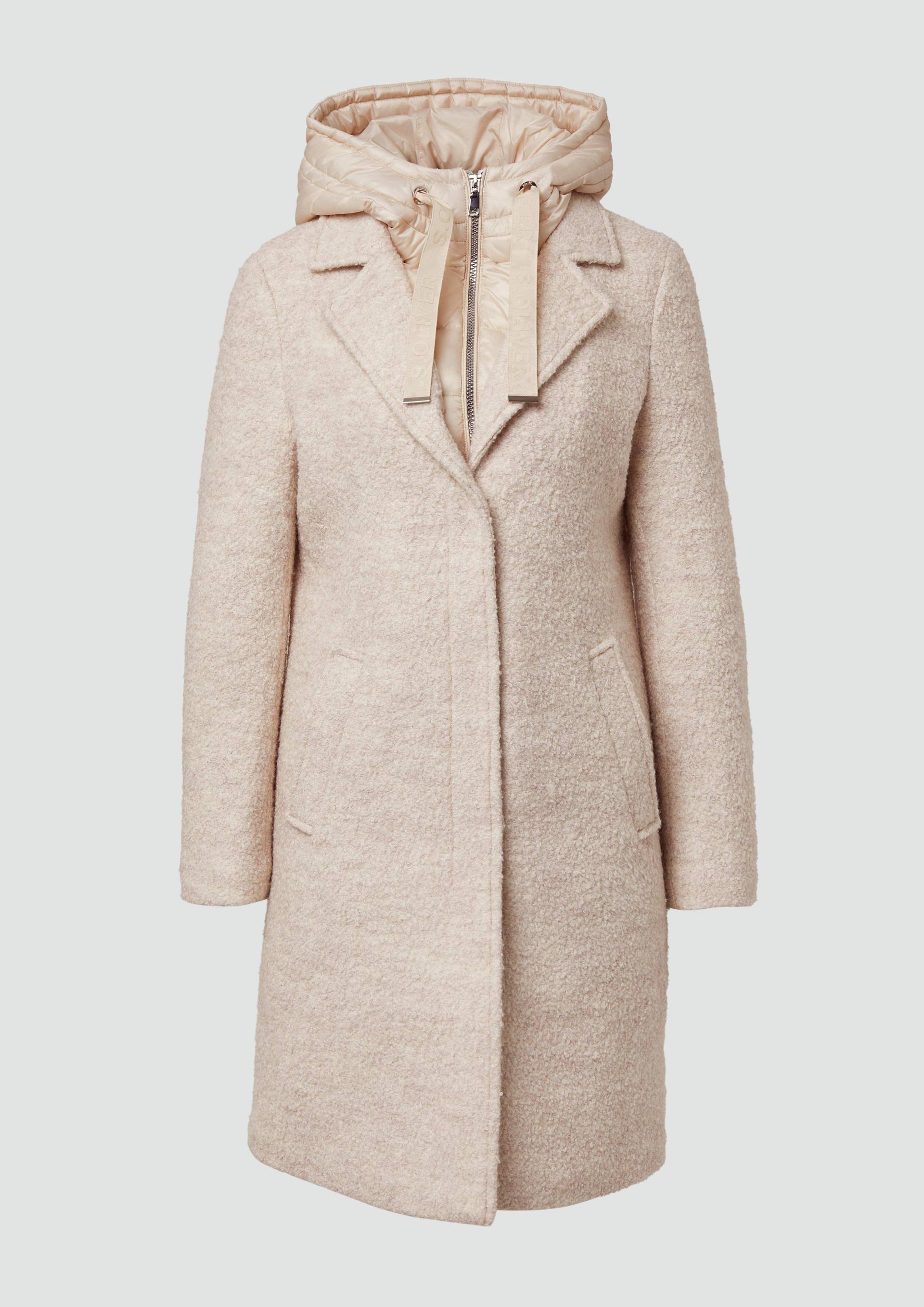 s.Oliver - Mantel aus Wollmix mit herausnehmbarem Steppeinsatz, Damen, Beige von s.Oliver