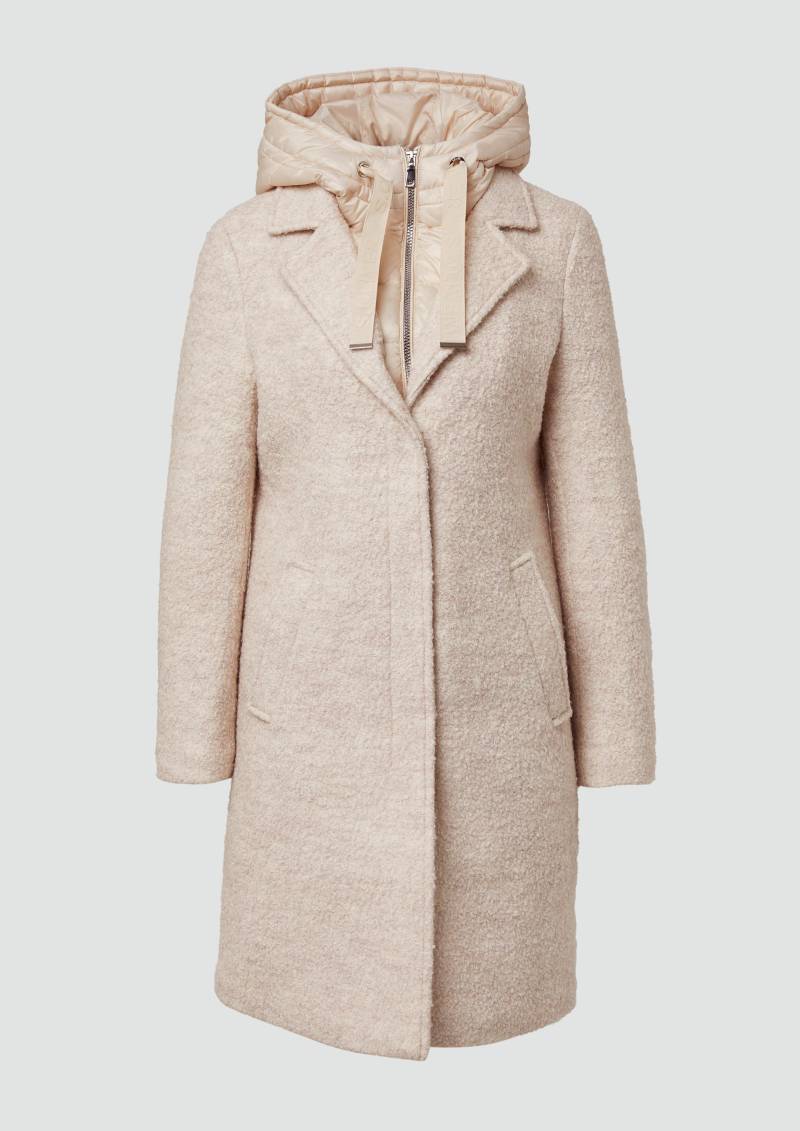 s.Oliver - Mantel aus Wollmix mit herausnehmbarem Steppeinsatz, Damen, Beige von s.Oliver