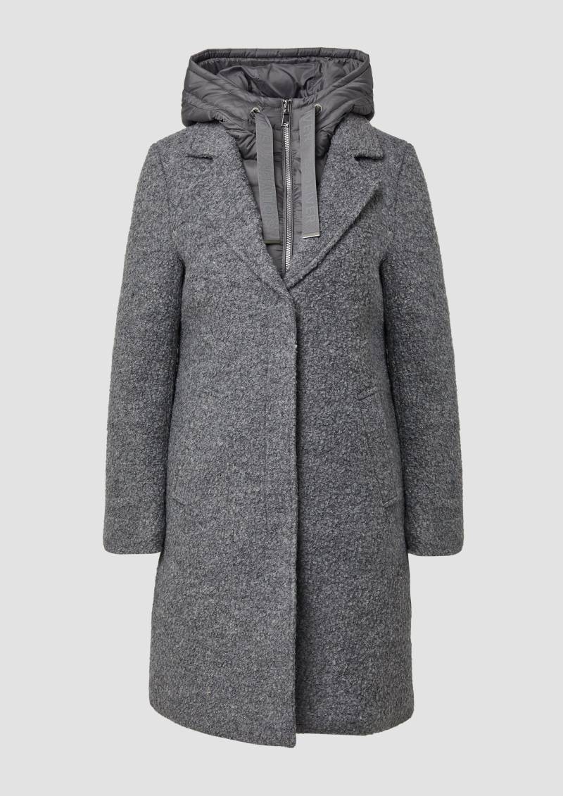 s.Oliver - Mantel aus Wollmix mit herausnehmbarem Steppeinsatz, Damen, grau von s.Oliver