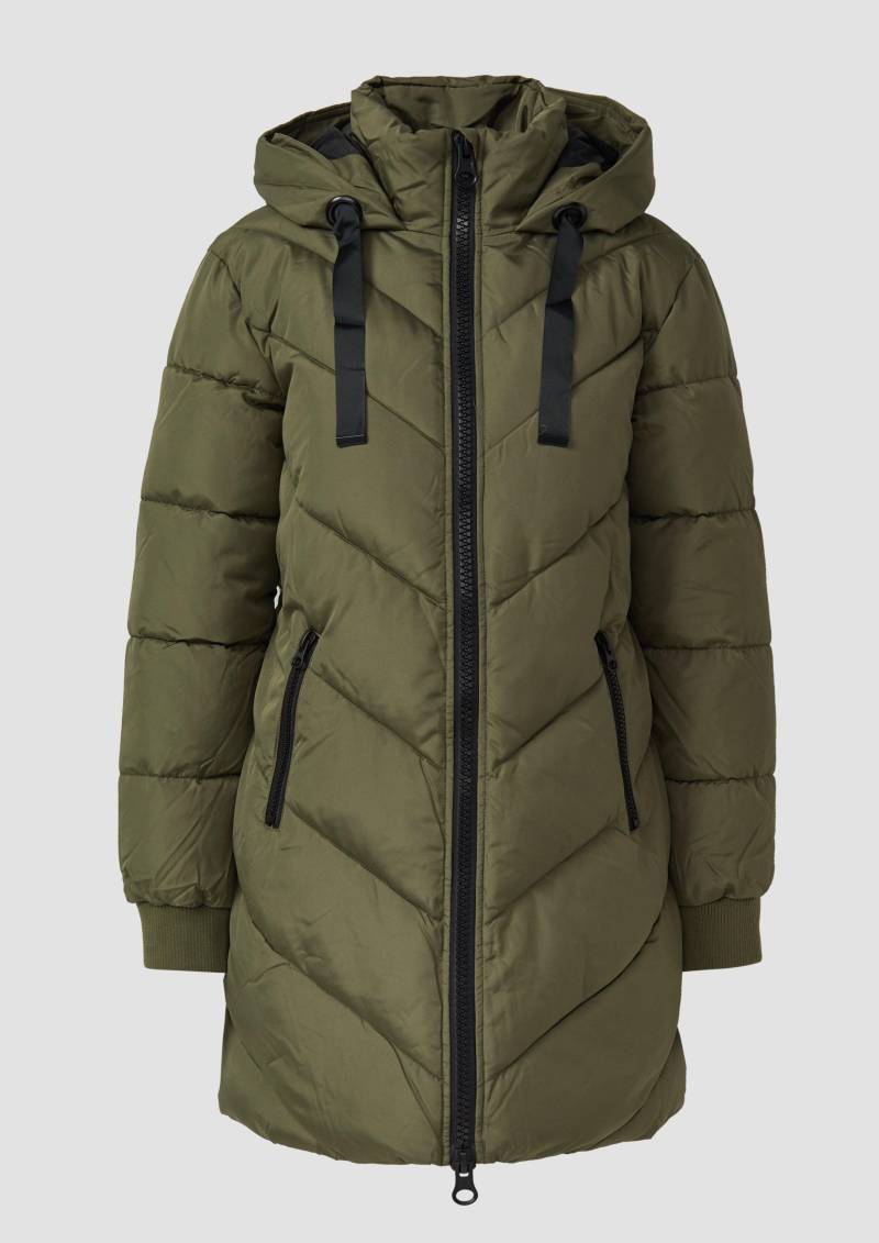 s.Oliver - Mantel mit Steppmuster und Kapuze,  , Grün von s.Oliver