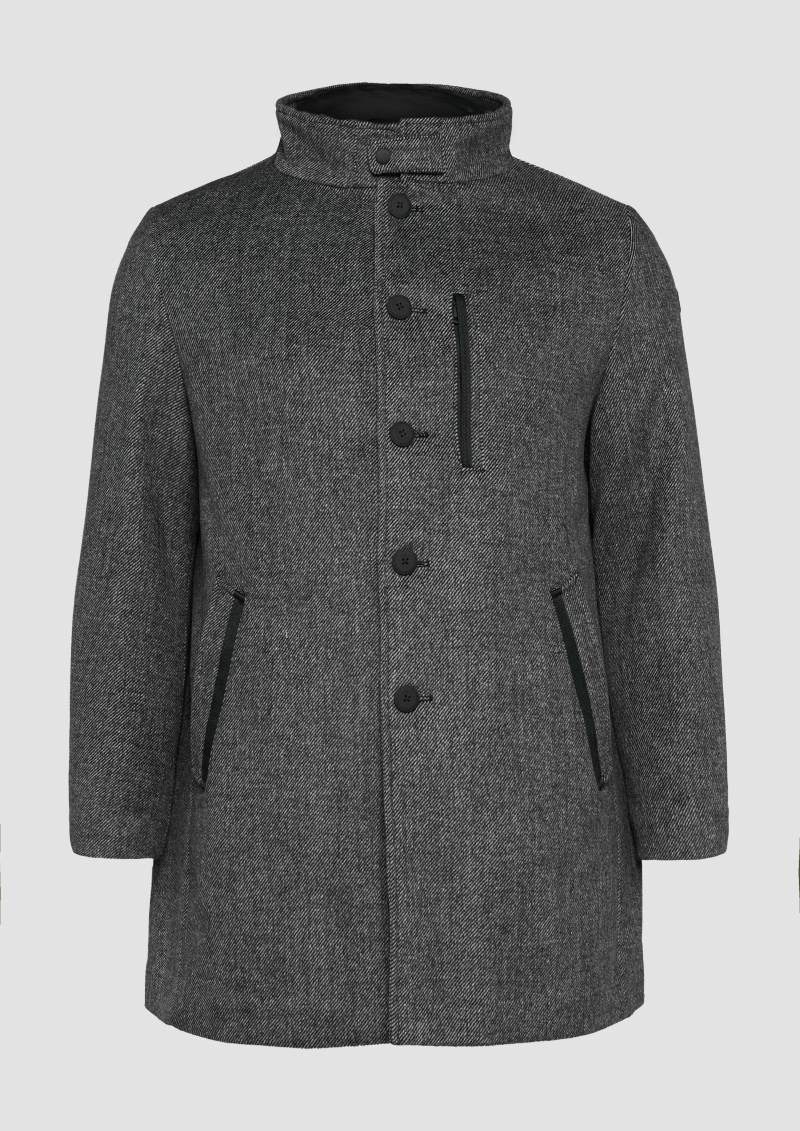 s.Oliver - Sportiver Kurzmantel mit gestepptem Insert, Herren, grau von s.Oliver